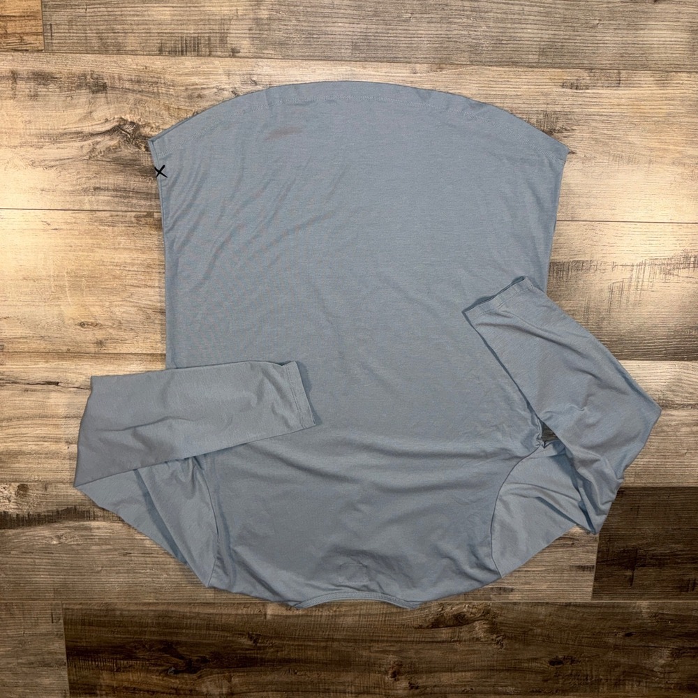 Cuts Clothing Henley Shirt‎ Long Sleeve Gray Trim Fit Mens XL Stretch Tee - Picture 2 of 6